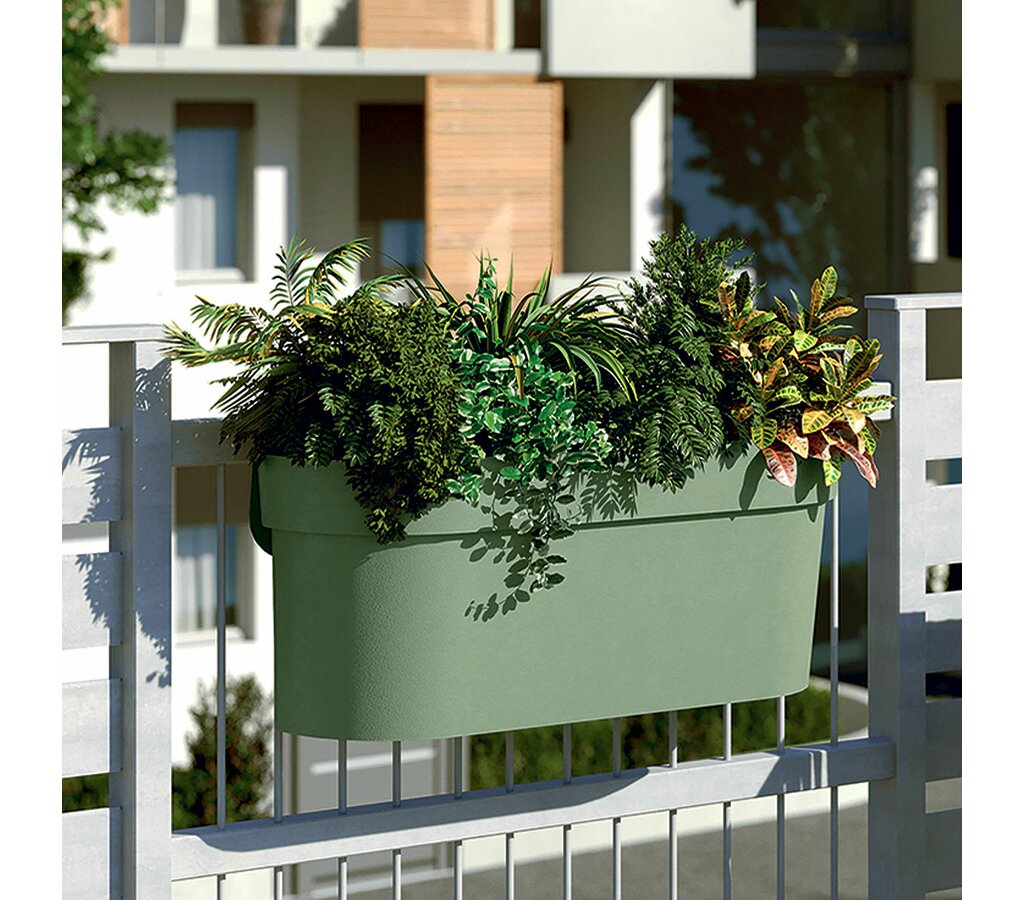 Veca Balconera Plástico Blanco 50x22 Cm