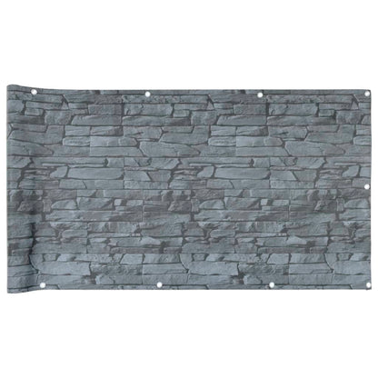 Pantalla De Privacidad De Balcón Pvc Look Piedra Gris 700x120cm / Vetonek_2