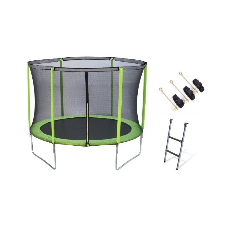 Cama Elastica Masgames Force 305 Con Red Protectora, Escalera Y Anclajes.