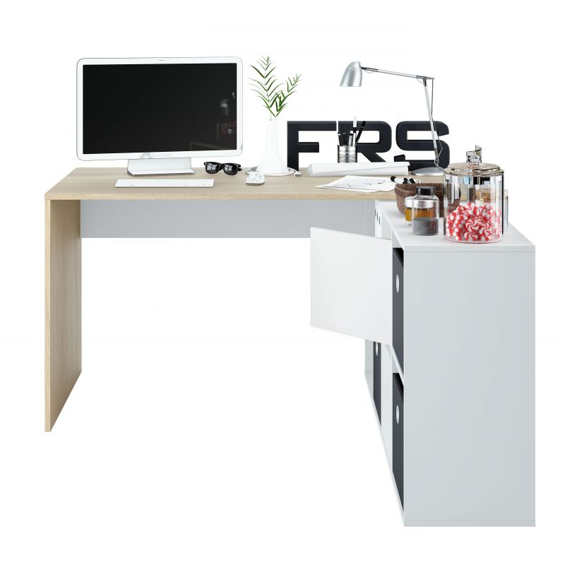 Mesa De Escritorio Adapta Xl Melamina, Blanco Artik, 136 / 203 X 74 X 66 / 139_4
