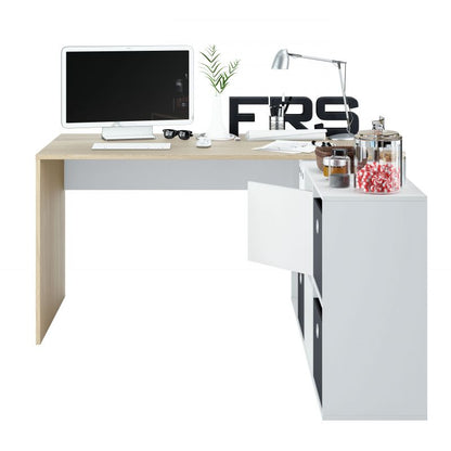 Mesa De Escritorio Adapta Xl Melamina, Blanco Artik, 136 / 203 X 74 X 66 / 139_4