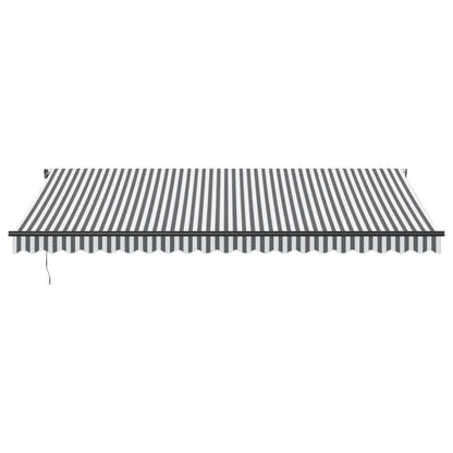 Toldo Retráctil Automático Luz Led Antracita Blanco 500x350 Cm_3