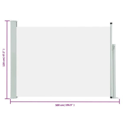 Vidaxl Toldo Lateral Retráctil Para Patio Crema 117x500 Cm_2