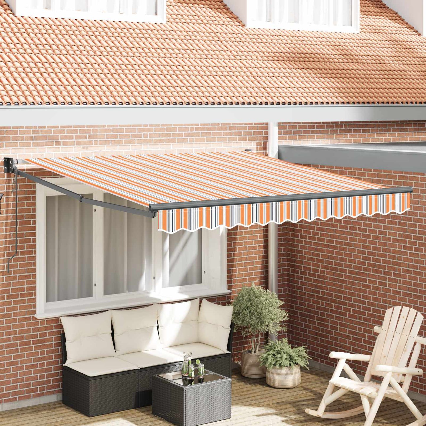 Toldo Retráctil Multicolor 300 X 250 Cm Poliéster Y Metal_1