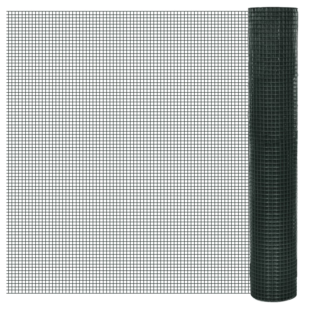 Alambrada Gallinero Galvanizada Recubrimiento Pvc Verde 25x1 M / Vetonek_3