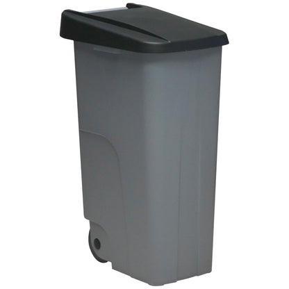 Contenedor Reciclo 110l Negro Cerrado 88x57x42 Cm Wellhome_0