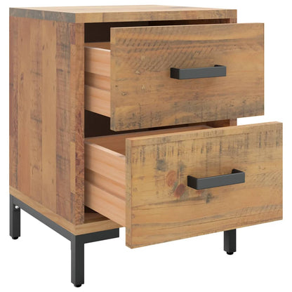 Mesitas De Noche 2 Uds Madera Maciza De Pino 36x30x45 Cm_2