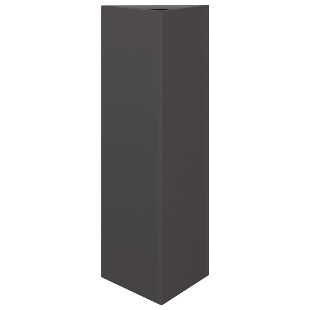 Jardinera Triangular Acero Negro 30x26x75 Cm_0