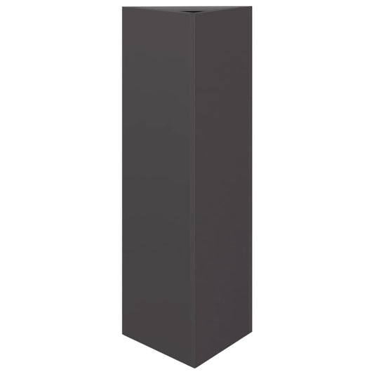 Jardinera Triangular Acero Negro 30x26x75 Cm_0