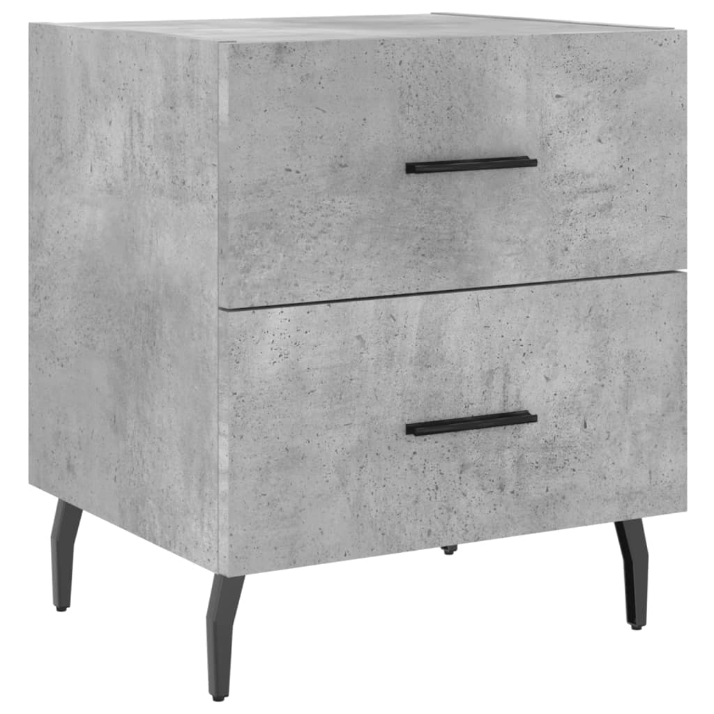 Mesita Noche 2 Uds Madera Ingeniería Gris Hormigón 40x35x47,5cm_3