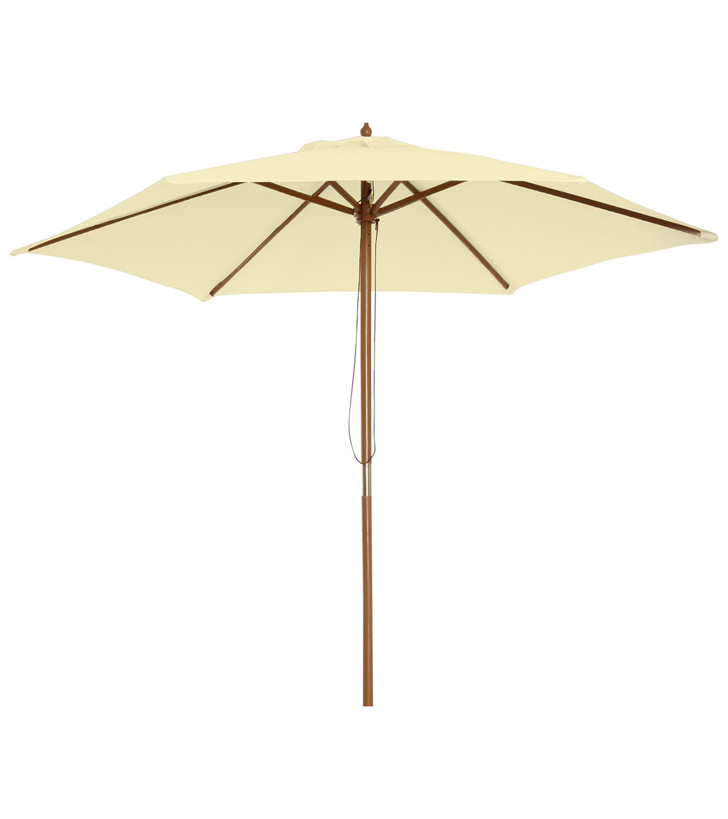 Outsunny Sombrilla De Jardín Ø250x230 Cm Con Poste Desmontable Crema_0