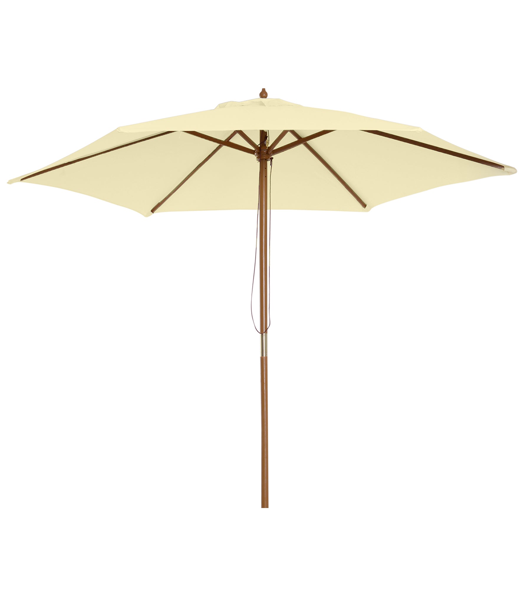 Outsunny Sombrilla De Jardín Ø250x230 Cm Con Poste Desmontable Crema_0