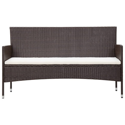 Vidaxl Set Muebles De Jardín 5 Piezas Y Cojines Ratán Sintético Marrón_3