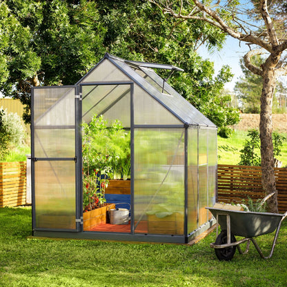 Canopia Mythos Invernadero De Jardín Policarbonato Doble Capa 186X185X208 cm Gris