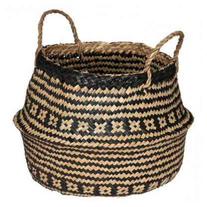 Wellhome - Cesta De Caña Negra Y Blanca_0