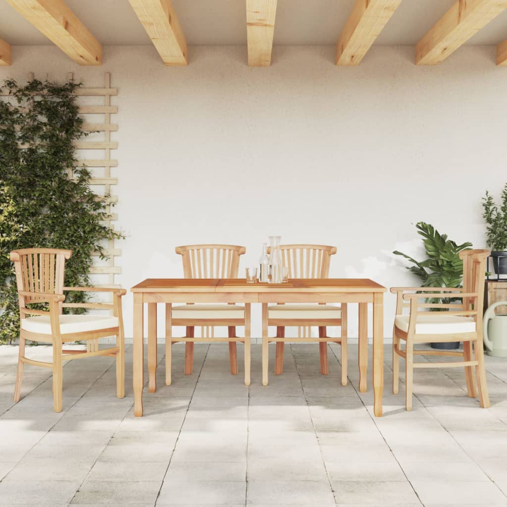 Vidaxl Juego De Comedor Para Jardín 5 Piezas Madera Maciza De Teca_1