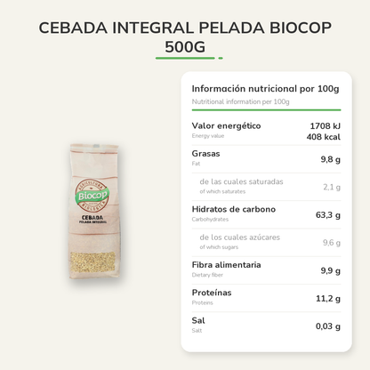 Información nutricional