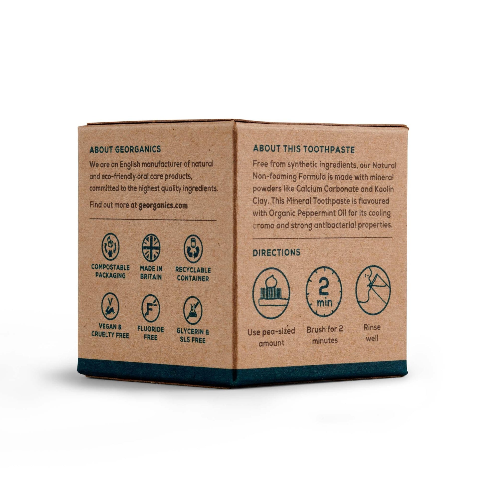 Dentífrico con Aceite de Coco Menta Georganics 120 ml