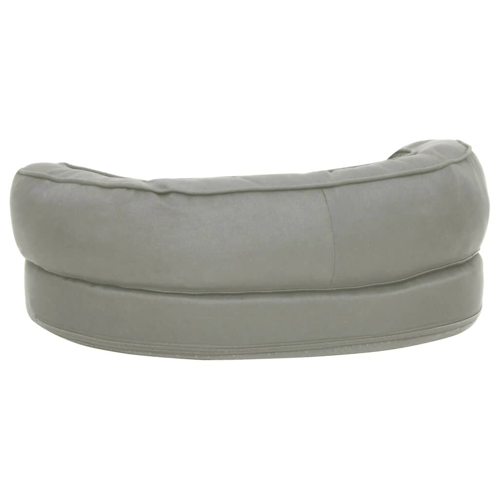 Vidaxl Colchón Para Cama De Perro Ergonómico Aspecto Lino Gris 60x42cm_4