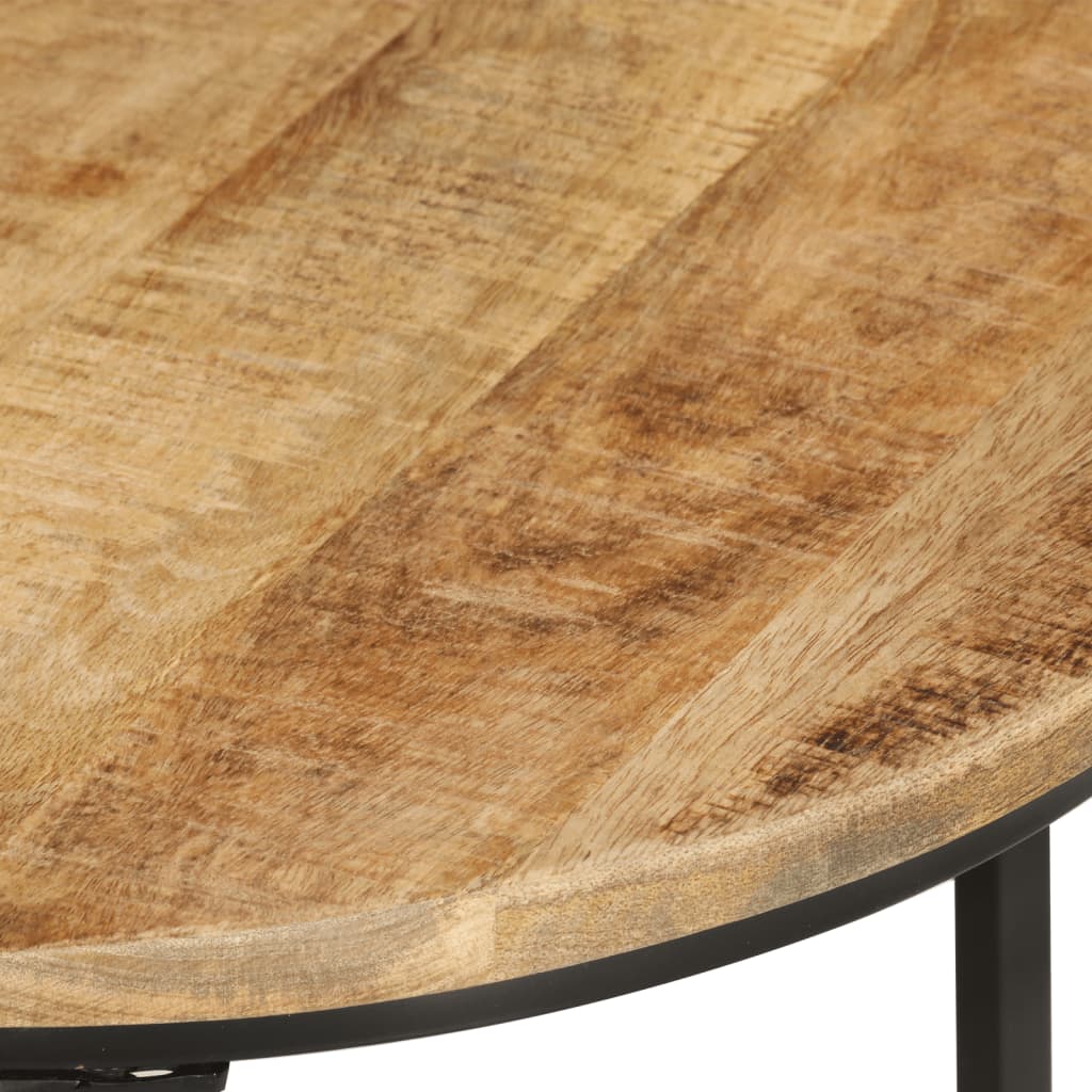 Mesas Apilables 3 Piezas Madera Maciza De Mango Rugosa_4