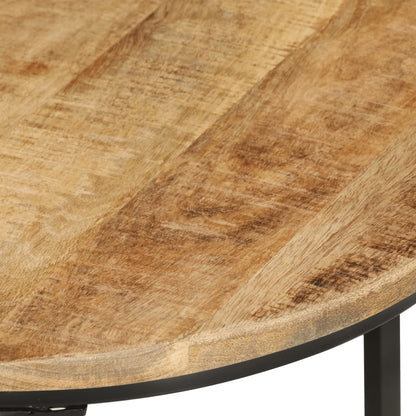 Mesas Apilables 3 Piezas Madera Maciza De Mango Rugosa_4