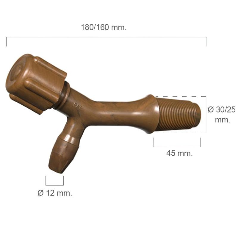 Grifo Barril Plástico Número 2 Para 300 Litros_0