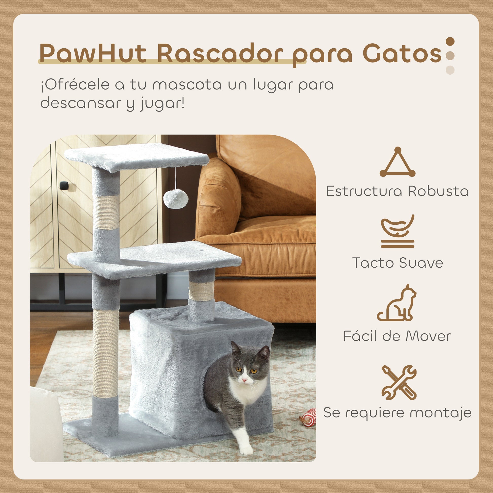 Pawhut Árbol Rascador Para Gatos 81_3