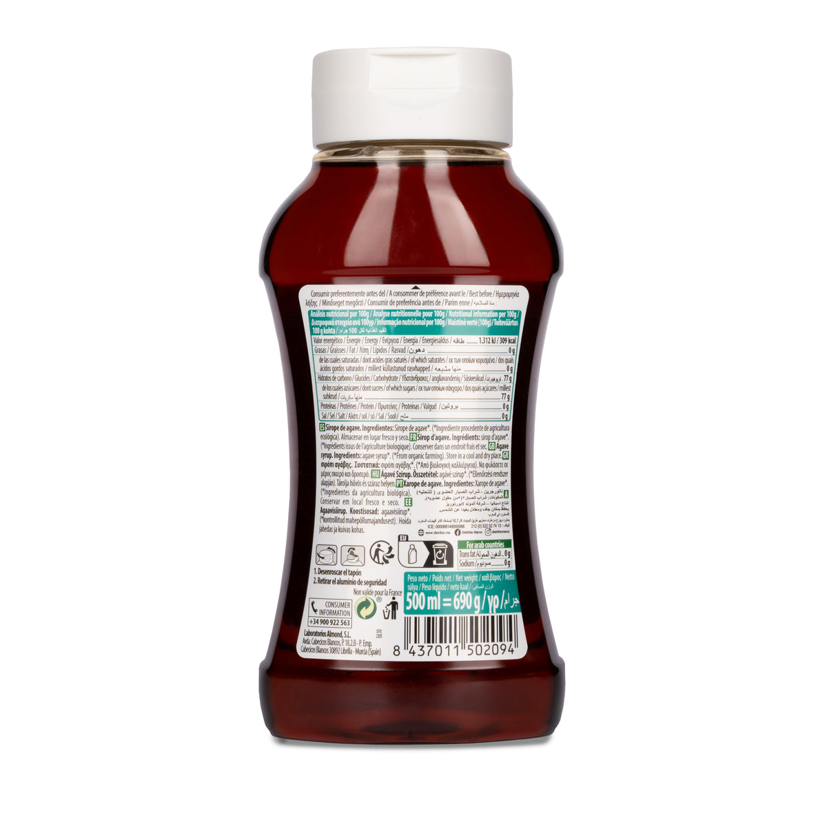 Sirope de Ágave Premium Naturgreen 500 ml