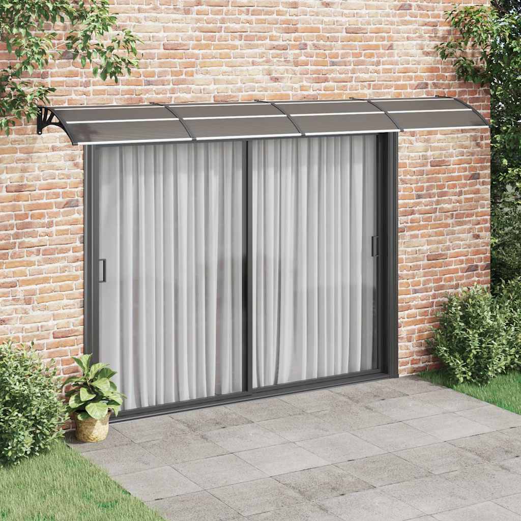 Marquesina Para Puerta De Policarbonato Negra, 400 X 100 Cm_1