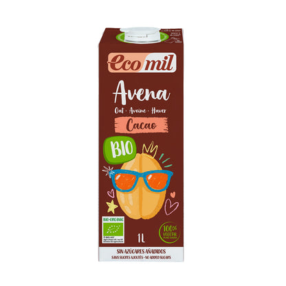 Pack 6 x Bebida de Avena Cacao Bio Ecomil 1 L