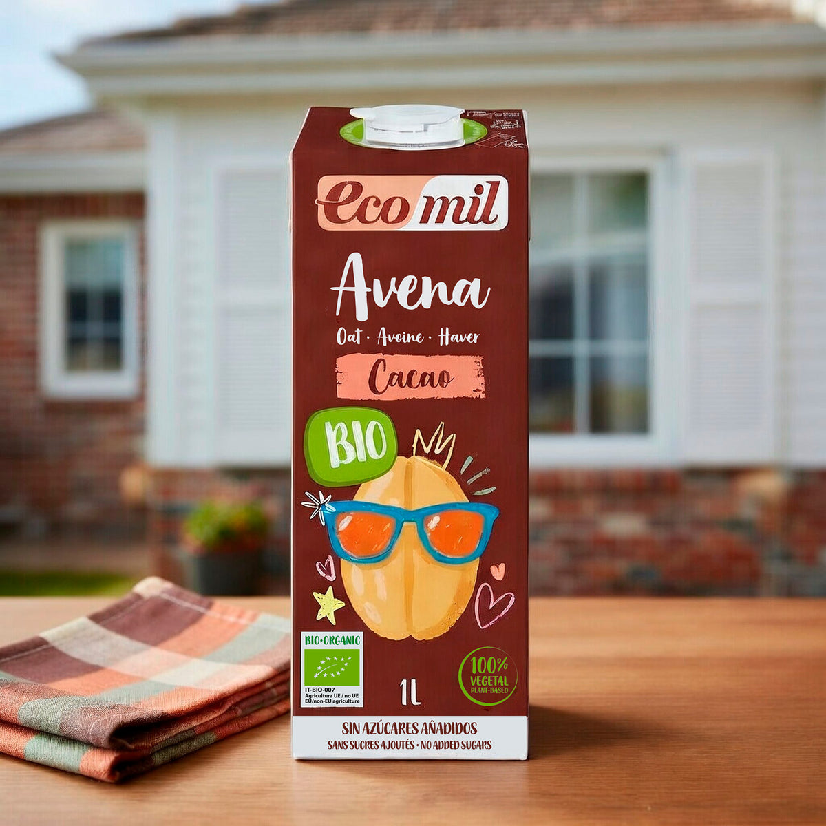 Pack 6 x Bebida de Avena Cacao Bio Ecomil 1 L