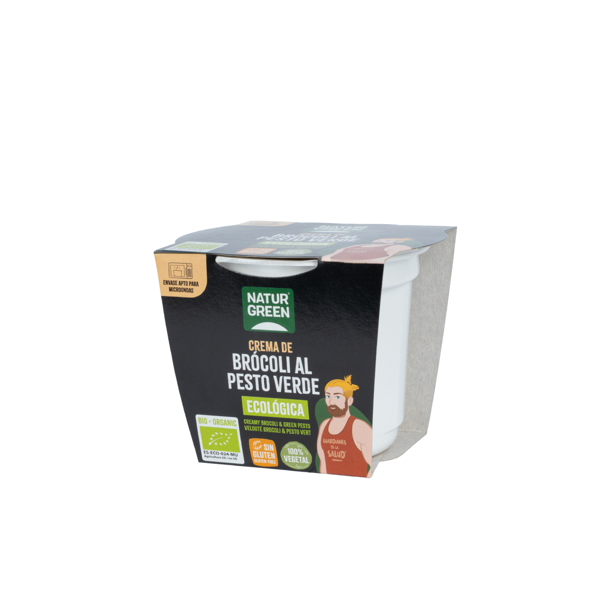 Crema de Brócoli al Pesto Verde Ecológica Sin gluten Naturgreen 310 g