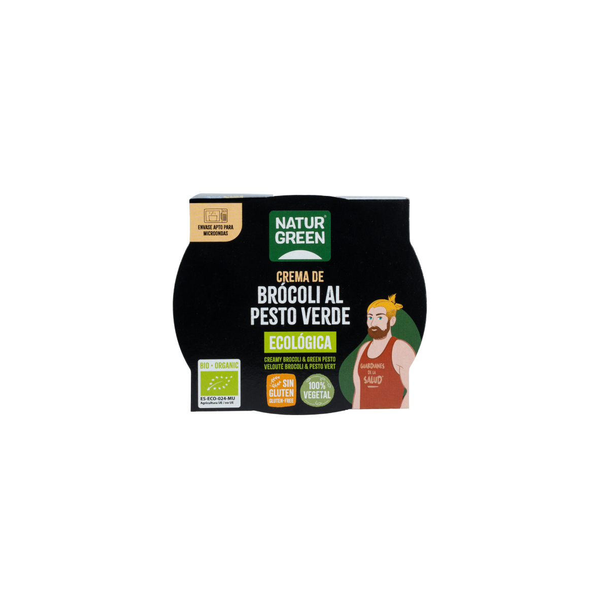 Crema de Brócoli al Pesto Verde Ecológica Sin gluten Naturgreen 310 g