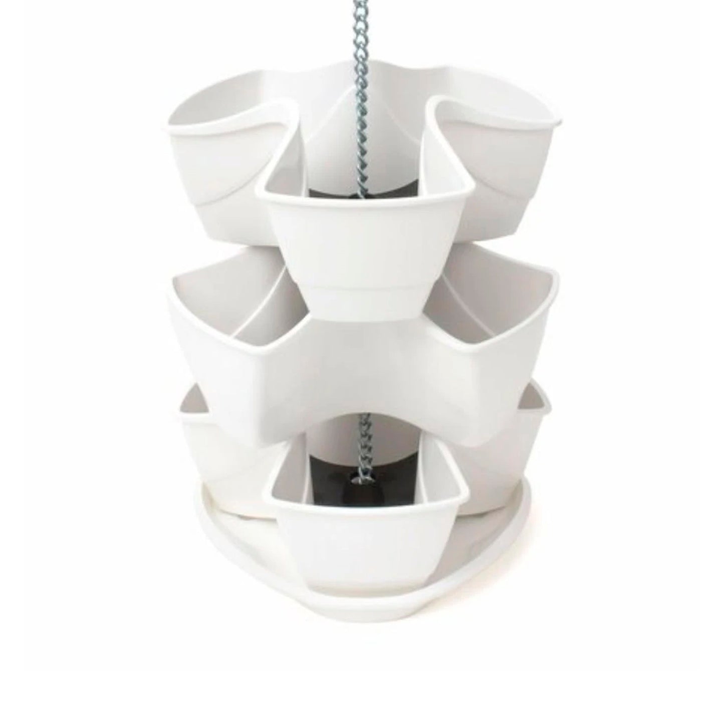 Jardín Vertical Colgante Coubi Herbal 9l., Dimensiones (mm) 295x295x880, Color Blanco_3