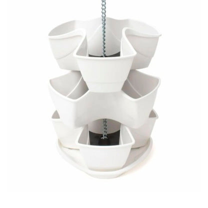 Jardín Vertical Colgante Coubi Herbal 9l., Dimensiones (mm) 295x295x880, Color Blanco_3