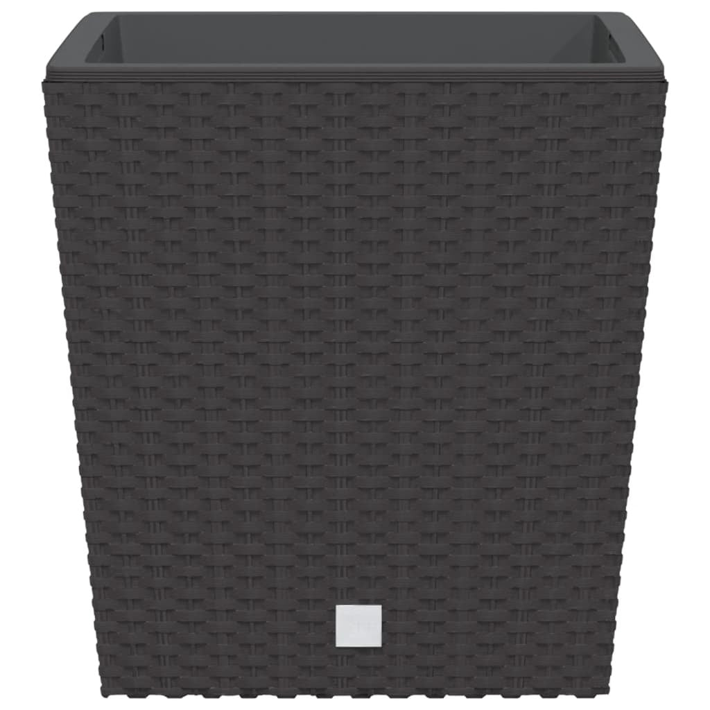 Vidaxl Macetero Con Interior Extraíble Pp Ratán Marrón 21/32 L_3