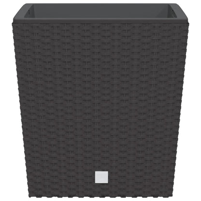 Vidaxl Macetero Con Interior Extraíble Pp Ratán Marrón 21/32 L_3