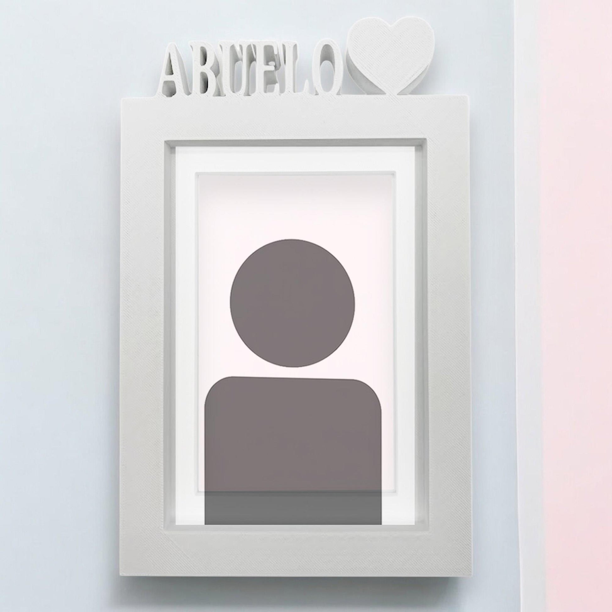 Marco De Fotos Mesa O Pared Modelo Abuelo 24.5x17.5cm Para Fotos 13x18cm Blanco