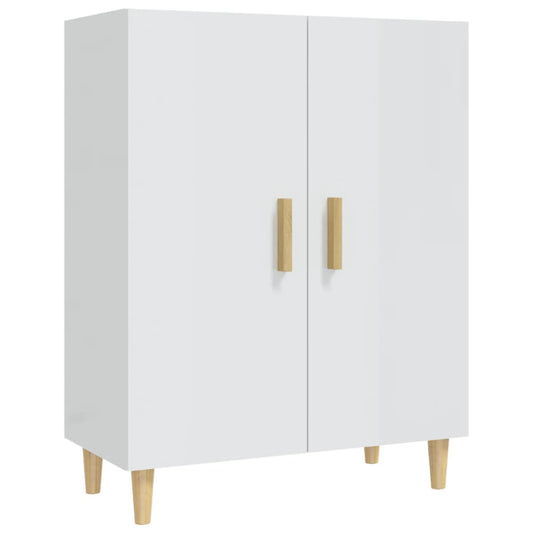 Aparador De Madera Contrachapada Blanco Brillante 70x34x90 Cm / Vetonek_0