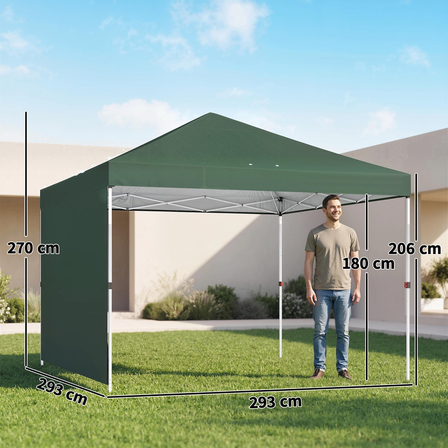 Outsunny Carpa Plegable 3x3 M_2
