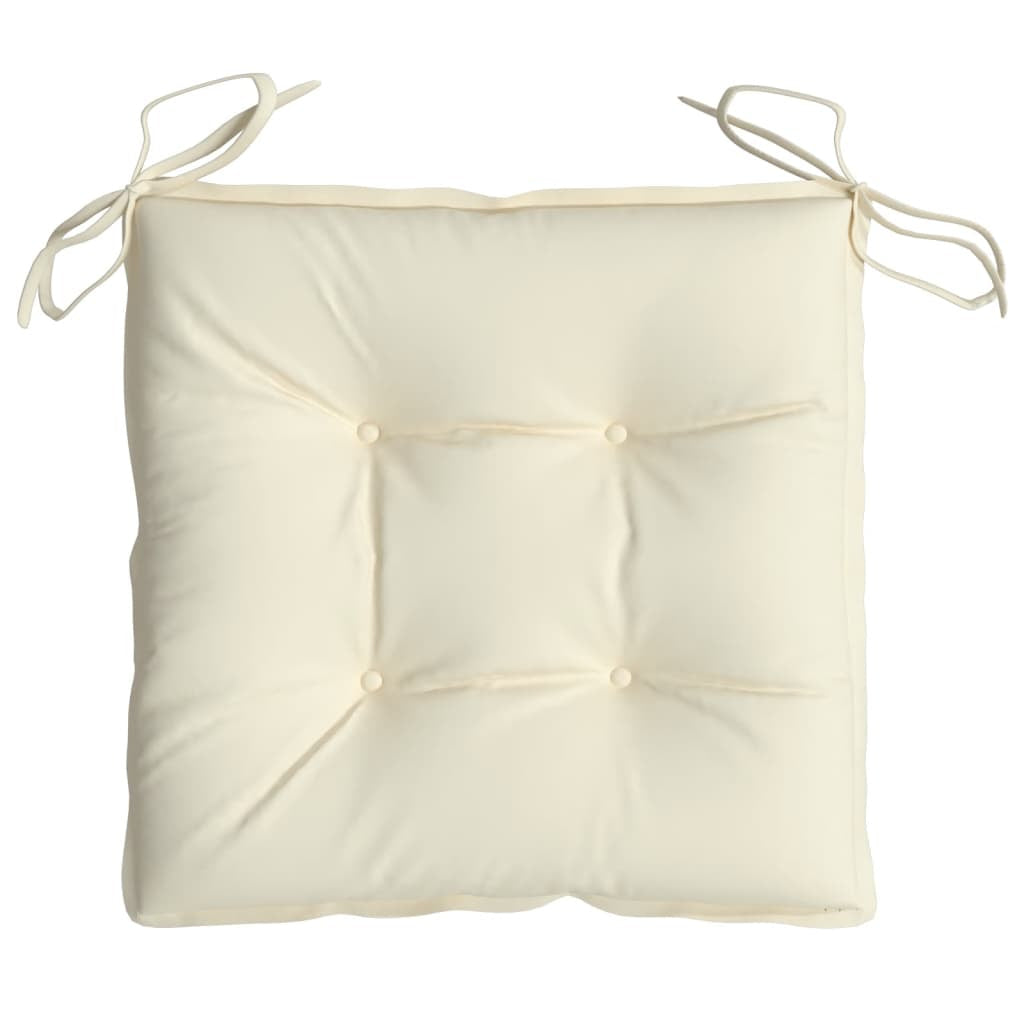 Vidaxl Cojines De Silla De Jardín 4 Uds Tela Oxford Crema 50x50x7 Cm_4