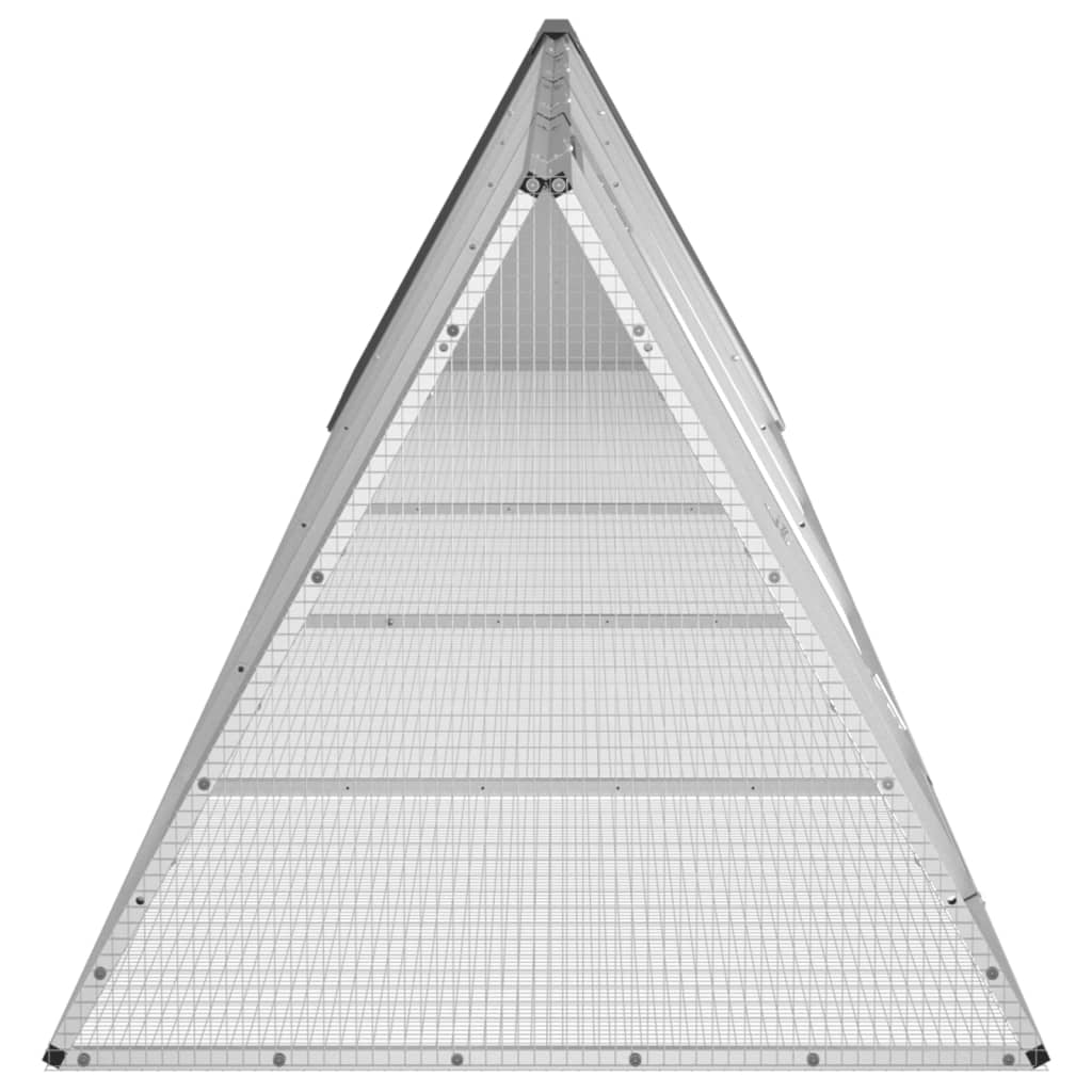 Vidaxl Jaula De Conejos Acero Galvanizado Antracita 504,5x80,5x71 Cm_3