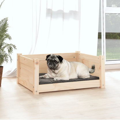 Cama Para Perros Madera Maciza De Pino 65,5x50,5x28 Cm / Vetonek_5