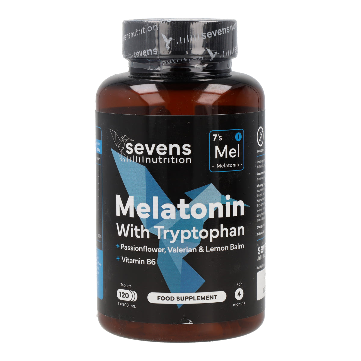 Melatonina con Triptófano Sevens Nutrition 120 cápsulas