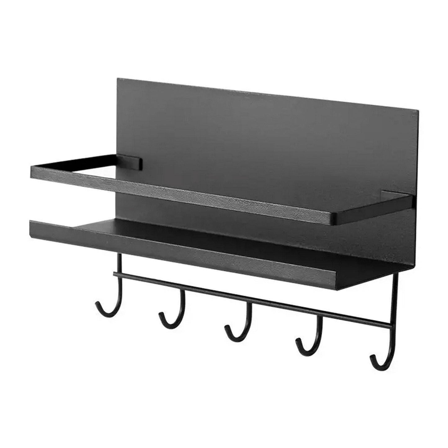 Well Home Balda De Fijación Magnética En Acero Pintado Color Negro