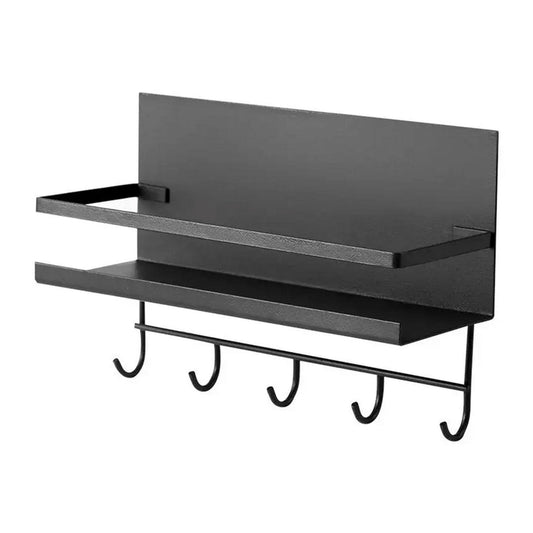 Well Home Balda De Fijación Magnética En Acero Pintado Color Negro