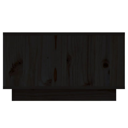 Mesa De Centro De Madera Maciza De Pino Negro 55x56x32 Cm_3