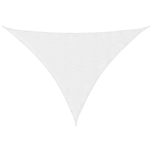 Vidaxl Toldo De Vela Triangular Tela Oxford Blanco 3x3x4,24 M_0