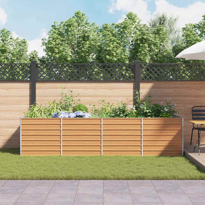 Arriate Elevado Marrón Claro 320 X 80 X 77 Cm Acero Galvanizado_3