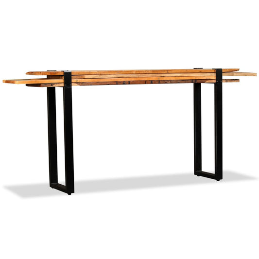 Mesa Consola Ajustable Madera Maciza Reciclada_0